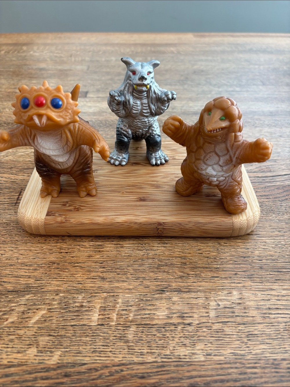 Vintage Super Dino Monsters. 3 Piece Set. 1990’s Bootleg Ultraman Kaiju Sofubi